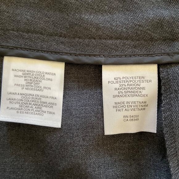 NWT Jones New York Signature Stretch Charcoal Dress Pants 16 Office 32.5” Inseam - Picture 7 of 11